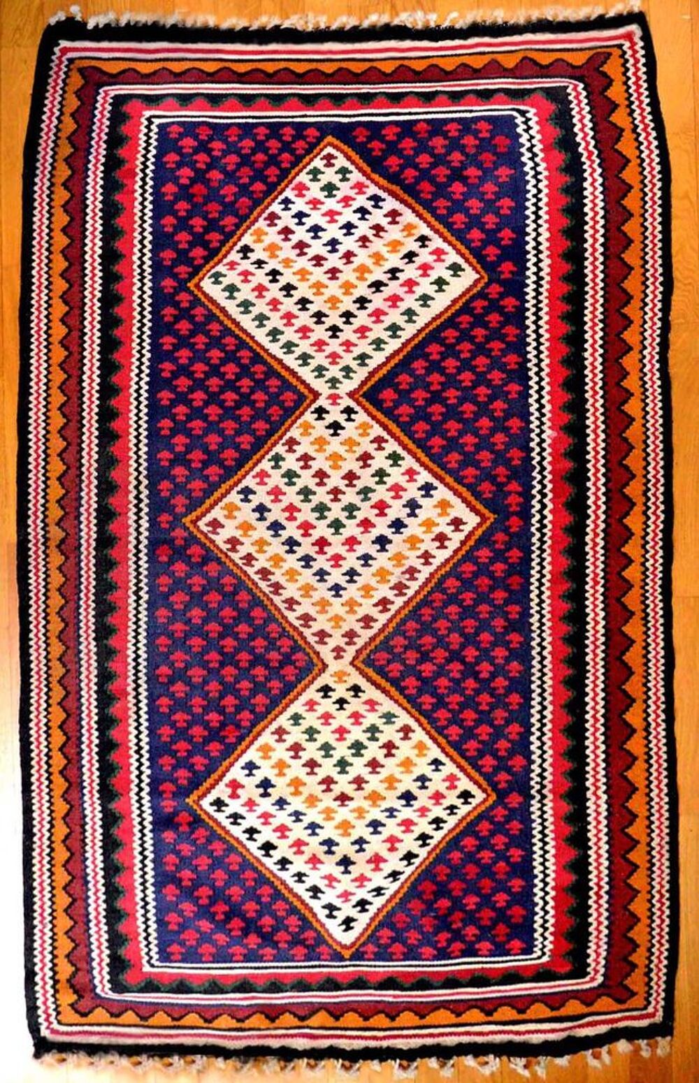 Tapis / Kilim ancien persan, Senneh en laine 180X105 Décoration