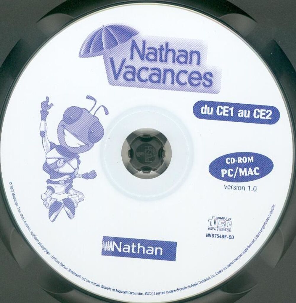 Nathan vacances du CE1 au CE2 ? 7 ? 9 ans ?PC/MAC?&eacute;ducatif Jeux / jouets