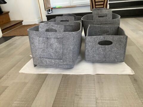 4 boites de rangement en feutre gris 30 Plrin (22)