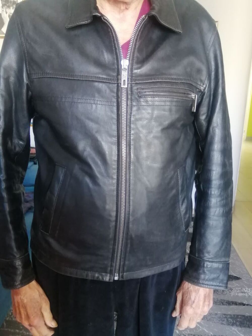 veste en cuir &quot;Chevignon&quot; Vtements