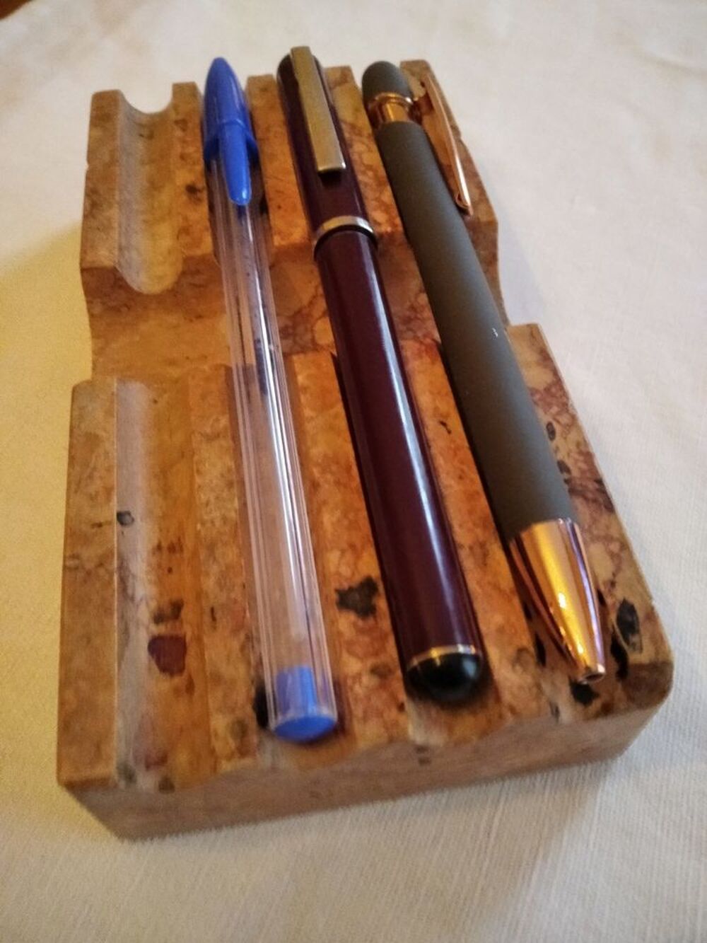 Porte stylos vintage en marbre D�coration