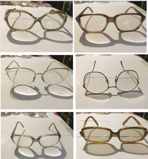 Lot anciennes lunettes montures 15 Estagel (66)