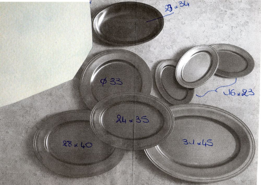Lot de 8 plats en inox massif Guy Degrenne Cuisine