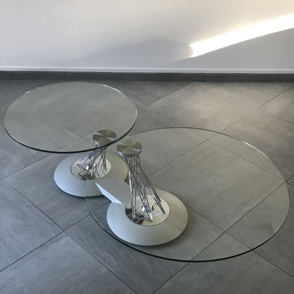 Table basse rotative en verre Meubles