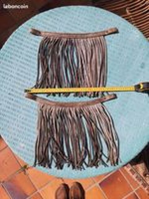   Lot de 2 licols cuir double âne / poney + 2 chasses mouches  