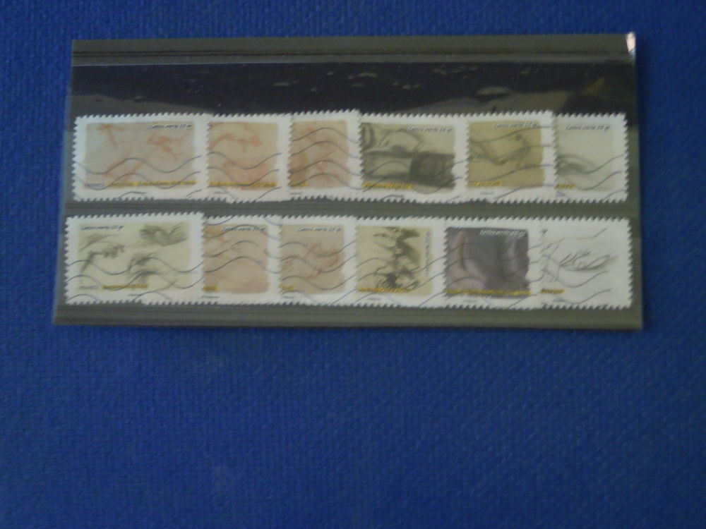 LOT 33-34-35 TIMBRES FRANCE OBLITERES AUTO ADH&Eacute;SIFS 