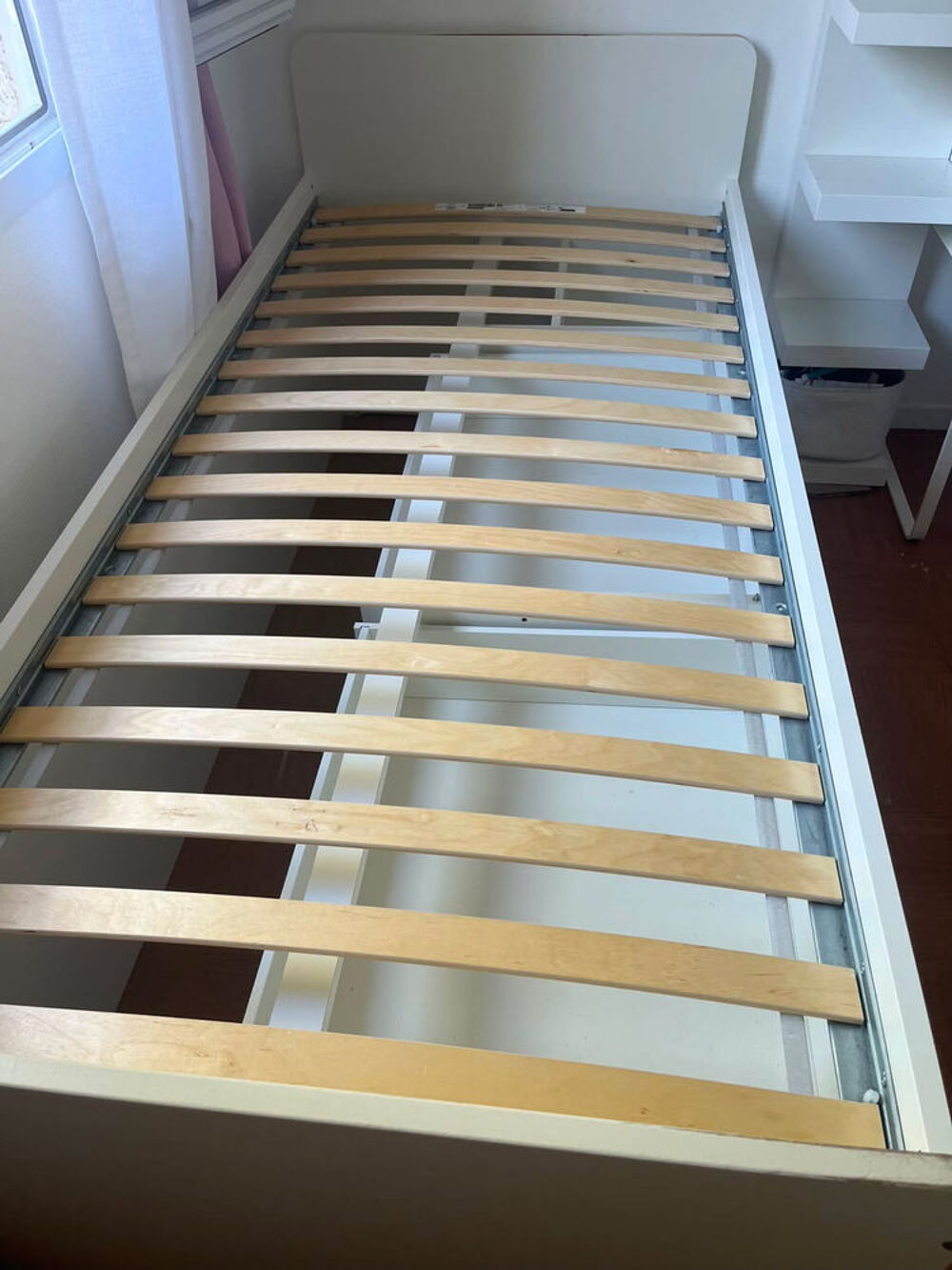IKEA Cadre lit av rangt+sommier &agrave; lattes, blanc, 90&times;200 cm Meubles