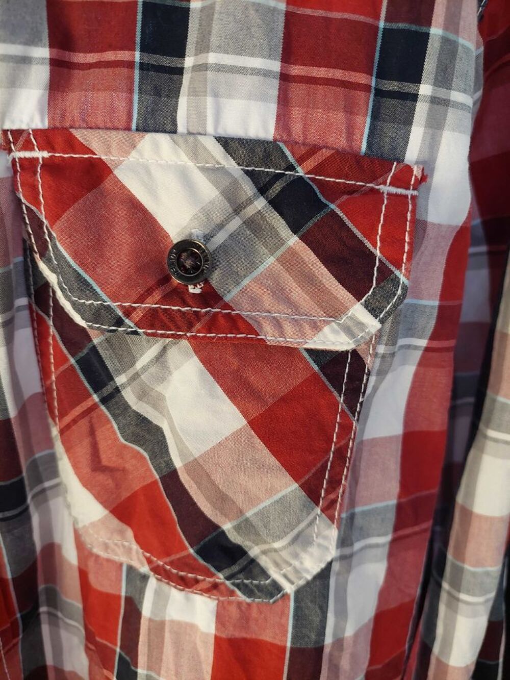 Chemise manche longue &agrave; carreaux L Vêtements