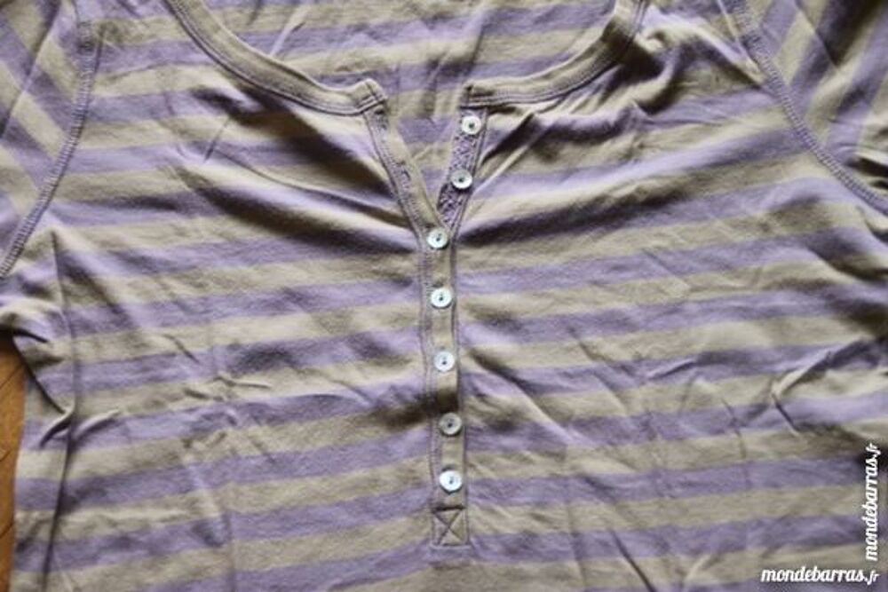 Tee-shirt rayures et boutons (V11) Vêtements