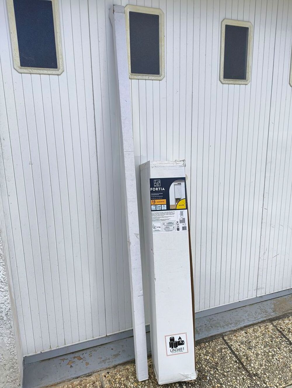 Volet roulant solaire aluminium blanc 120cm &times; 215cm Bricolage