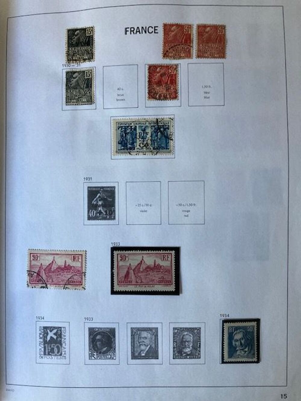 ALBUM DE TIMBRES FRANVCE 