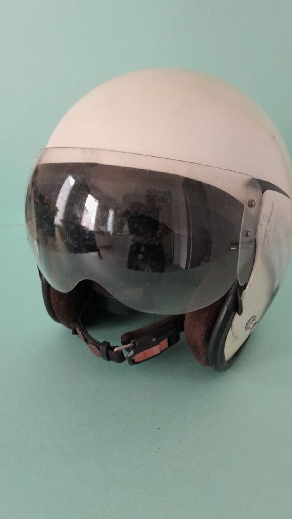 Casque de Moto Blanc . Sports