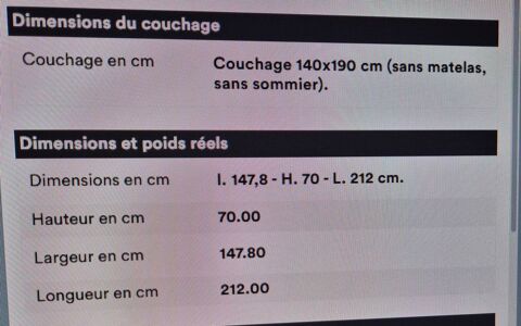 lit double 140cmx190cm 250 Lassigny (60)