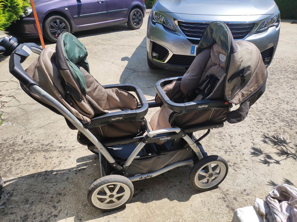 Poussette double peg perego on sale occasion