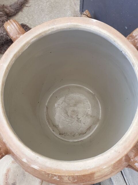 Gros SALOIR ancien  en gres 60 kgs etat nickel 200 Les Riceys (10)