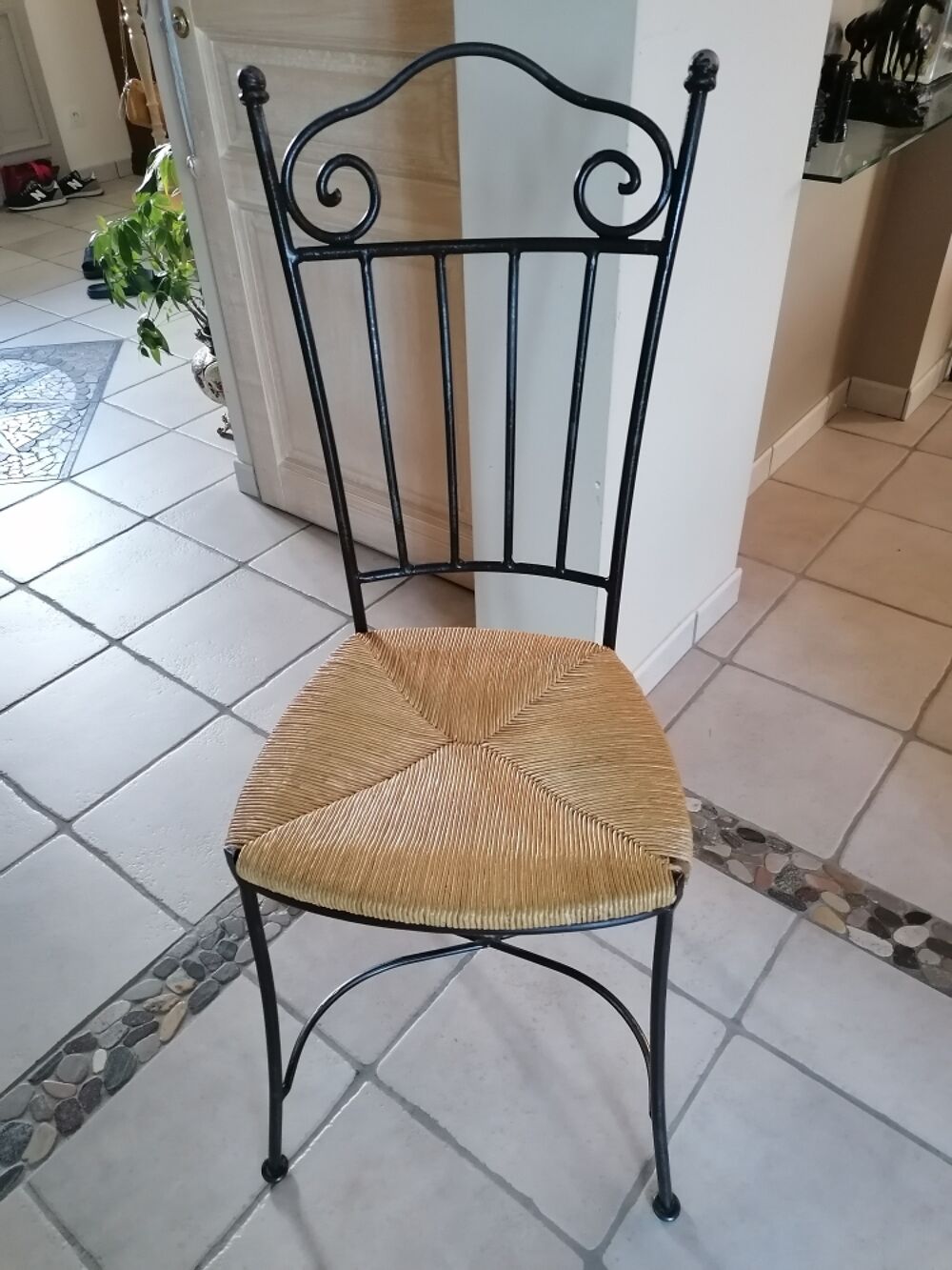 4 chaises artisanal fer forg&eacute; Meubles