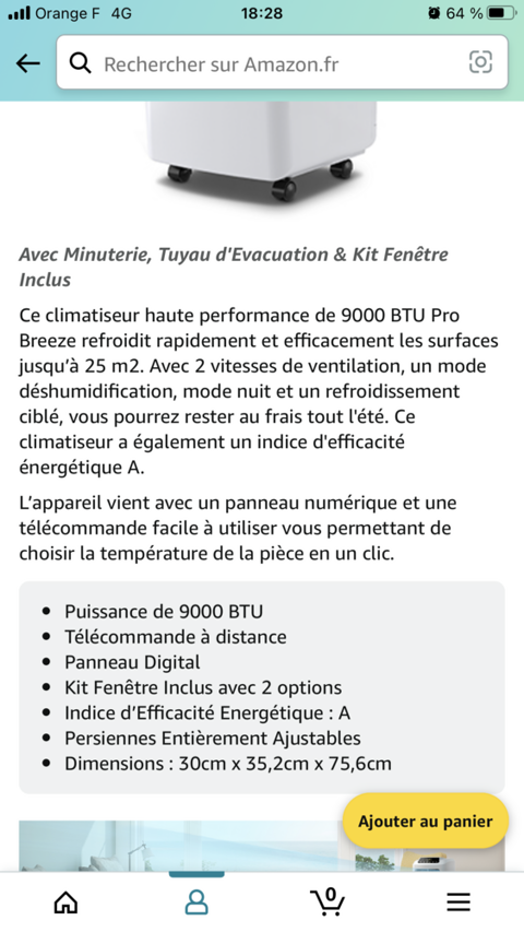 Climatiseur mobile PROBREZE 0 Paris 2 (75)