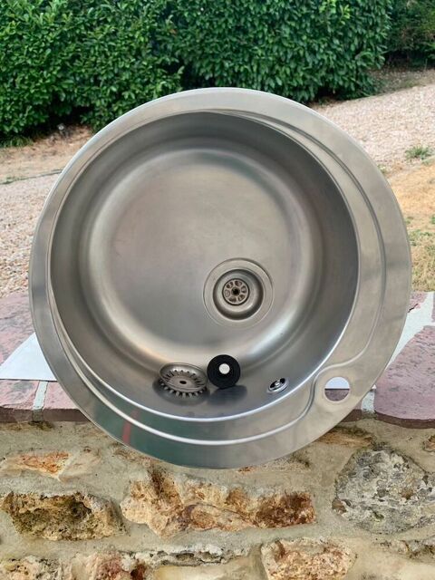 Évier à encastrer en inox bac rond 49 cm avec vidange 40 Bièvres (91)