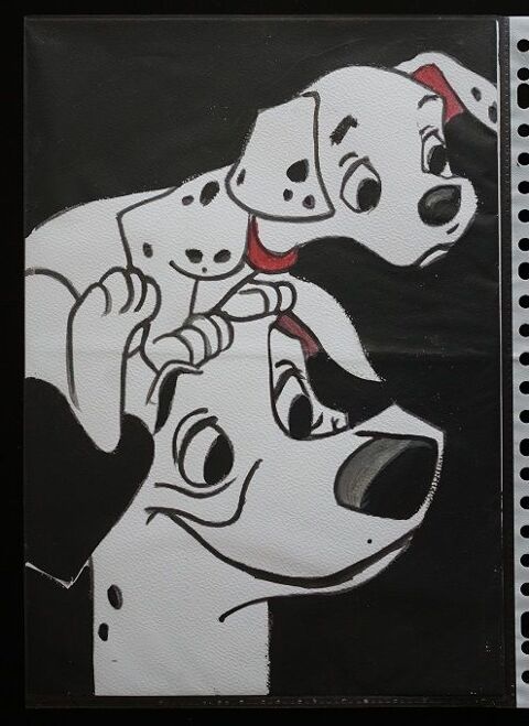 bl - peinture - les 101 dalmatiens - sur papier aquarelle fo 3 Foug�res (35)