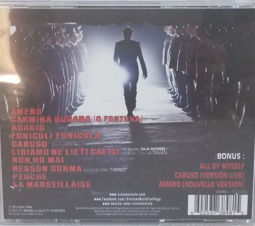 Vincent Niclo Op&eacute;ra Rouge CD et vinyles