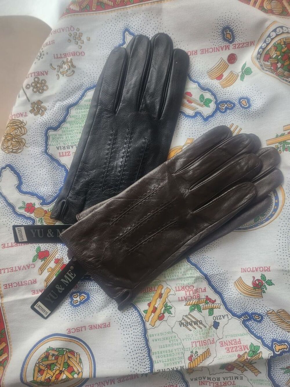 Gants homme en cuir d'agneau Noir Maroquinerie