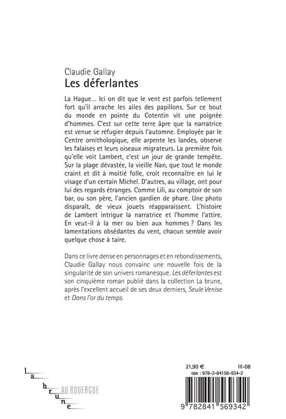 Les d&eacute;ferlantes - CLAUDIE GALLAY Livres et BD