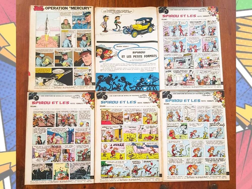 Spirou magasine Ann&eacute;e 1962 - Lot 6 num&eacute;ros anciens Livres et BD