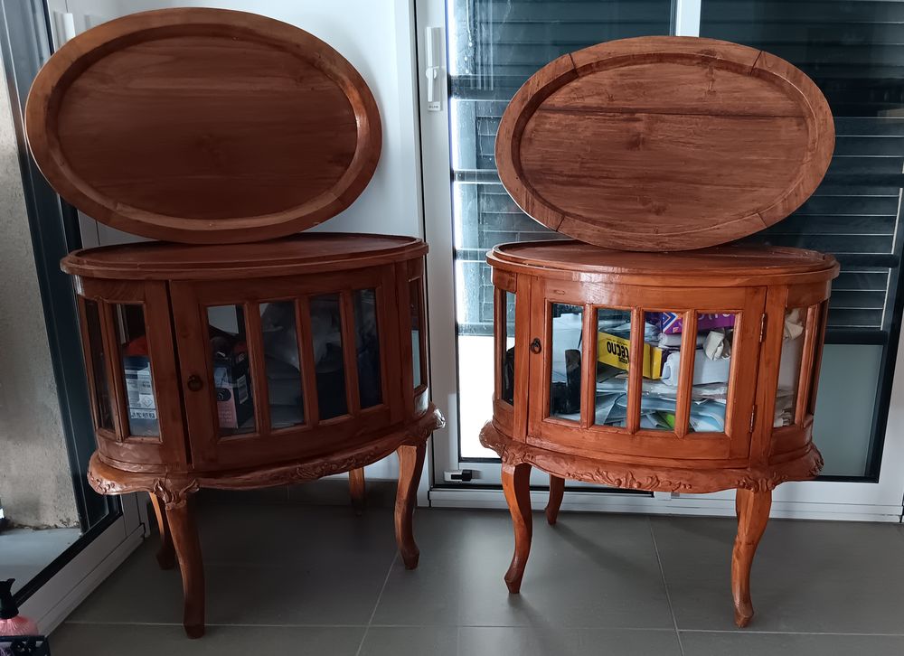 2 petits mini bars en acajou Meubles