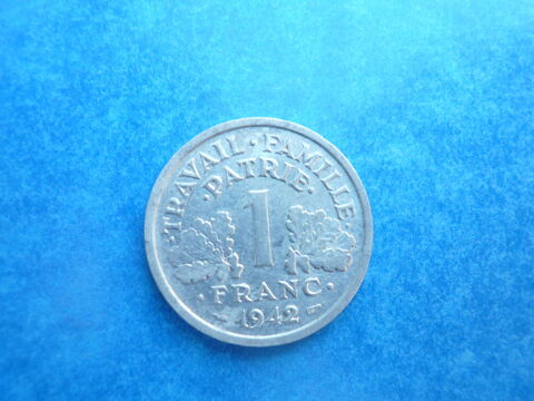 Pice 1 Franc 1942 Alu BE rare occasion  saisir !! 35 Le Poir-sur-Vie (85)