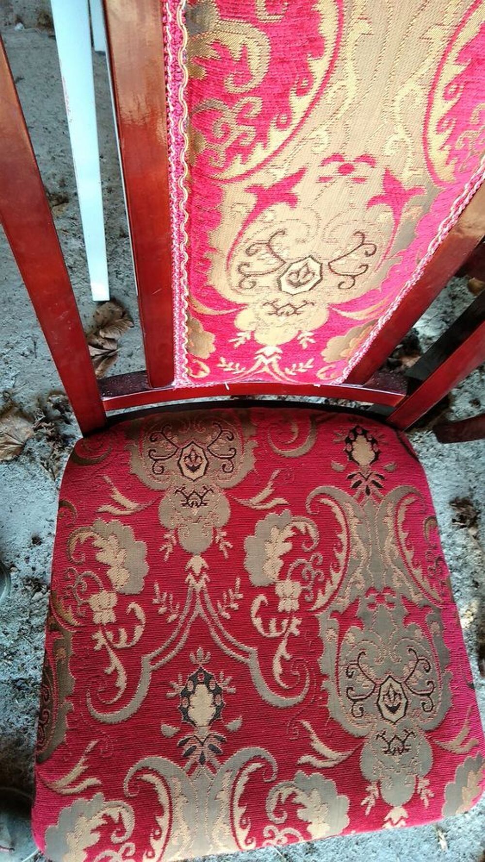 Chaises bois et velours type asiatique Meubles