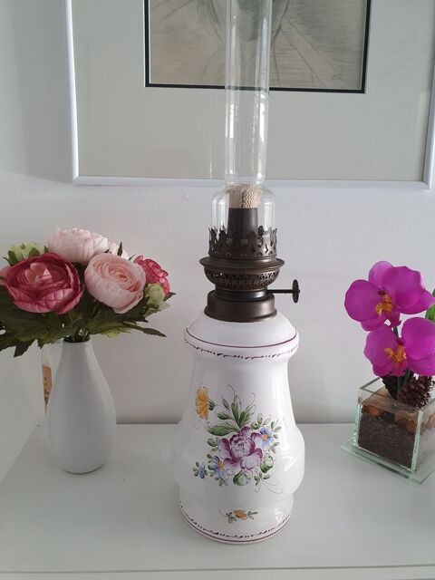 Lampe  ptrole FAIENCERIE DE CLAMECY 60 Six-Fours-les-Plages (83)