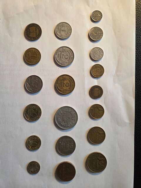Lot de 20 pièces anciennes en francs Lourdes (65)