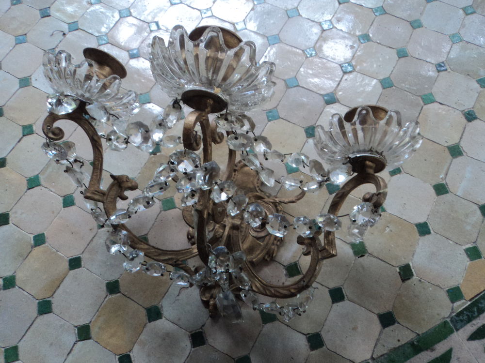 Paire d'appliques &agrave; Pampilles Décoration