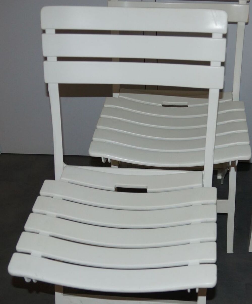 LOT 4 CHAISES JARDIN PLIANTE Meubles