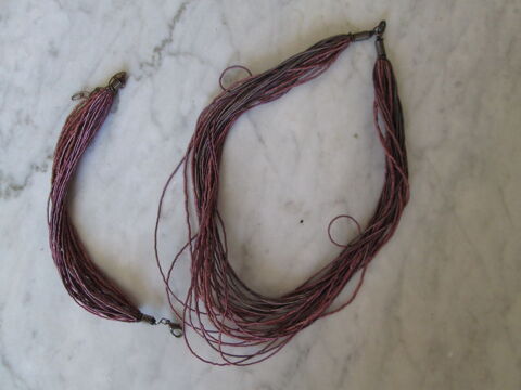 Parure collier et bracelet violet 5 Herblay (95)