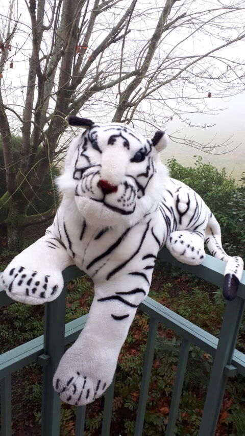 Peluche de tigre blanc rayé 15 Montigny-Lencoup (77)