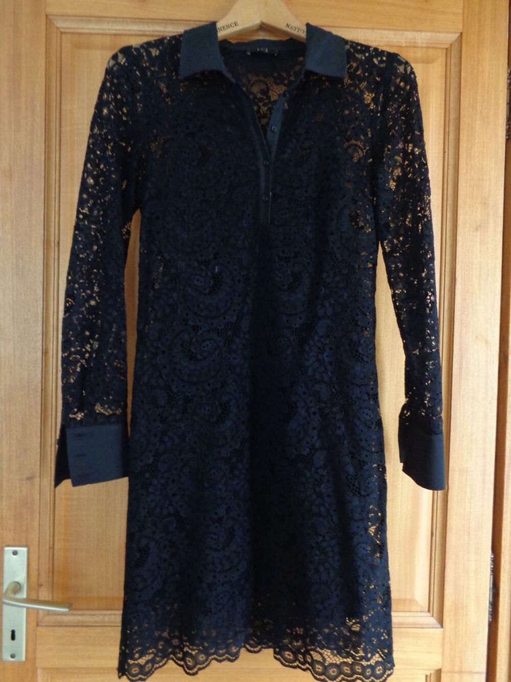 robe-chemisier en dentelle noire Vêtements
