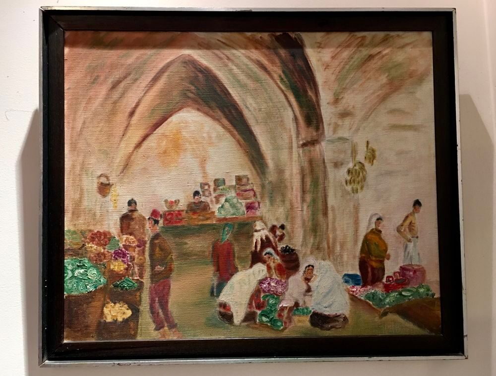 Huile sur toile authentique ; (50x42cm),tableau orientaliste Décoration