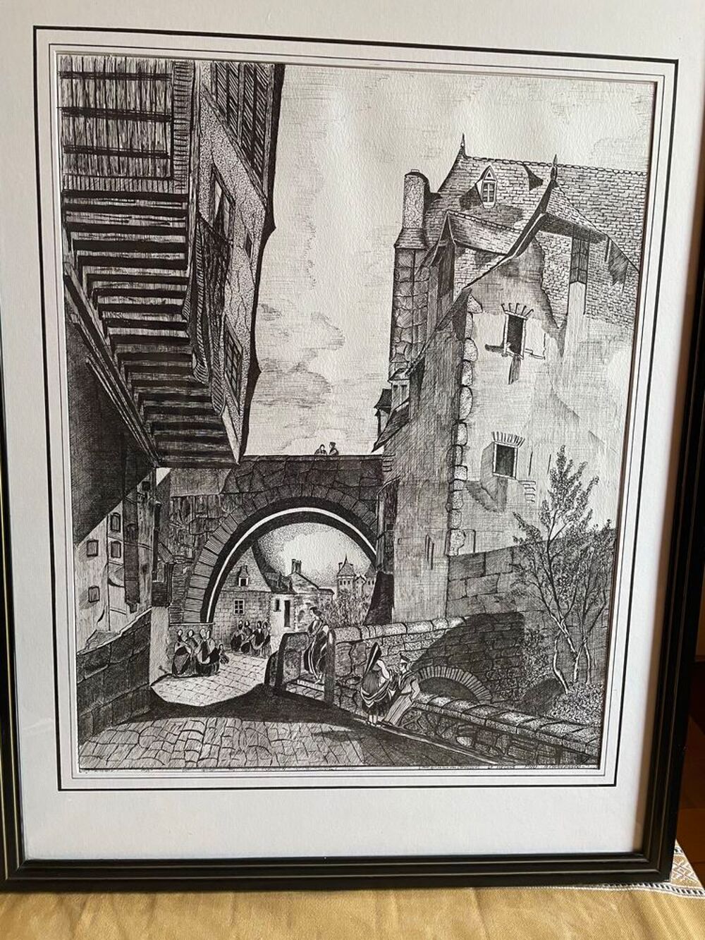 Lithographie 48 x 60 cm Décoration