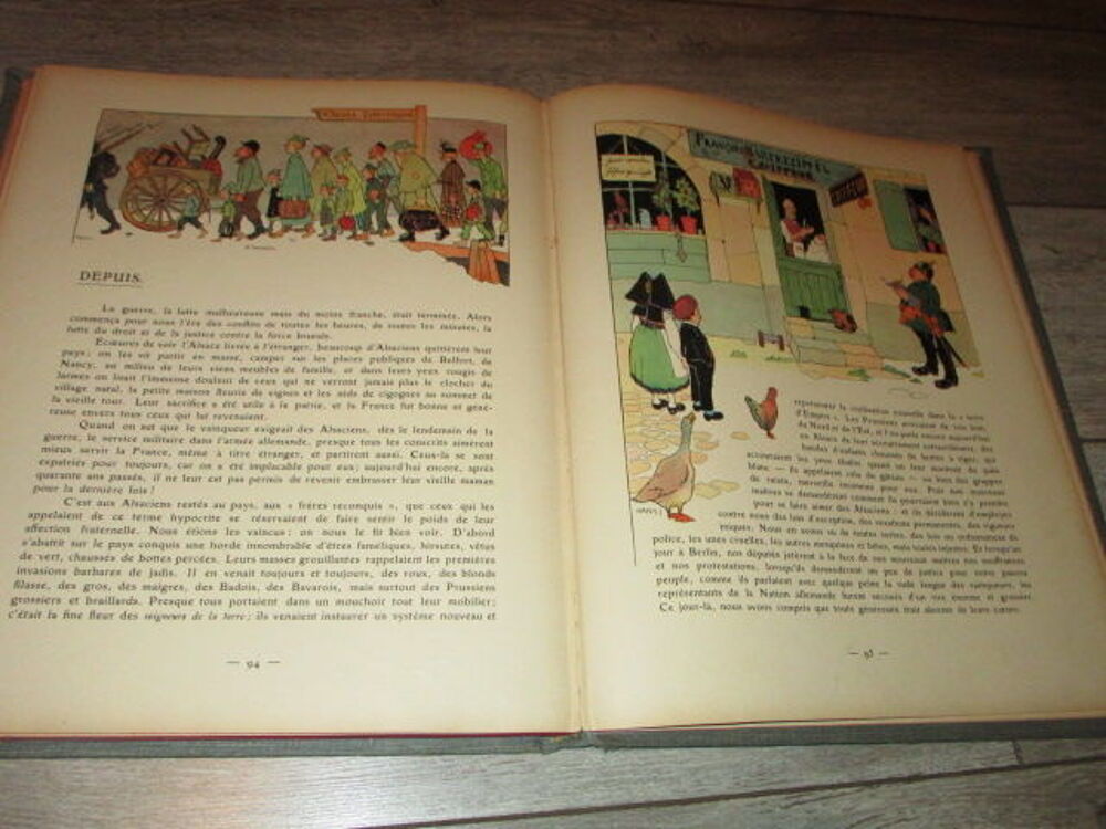 VIEUX LIVRE HANSI ET HUEN "HISTOIRE D ALSACE" 
