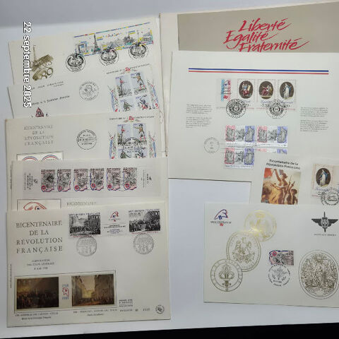  souvenirs philatéliques du bicentenaire sur la révolution f 60 Saumur (49)