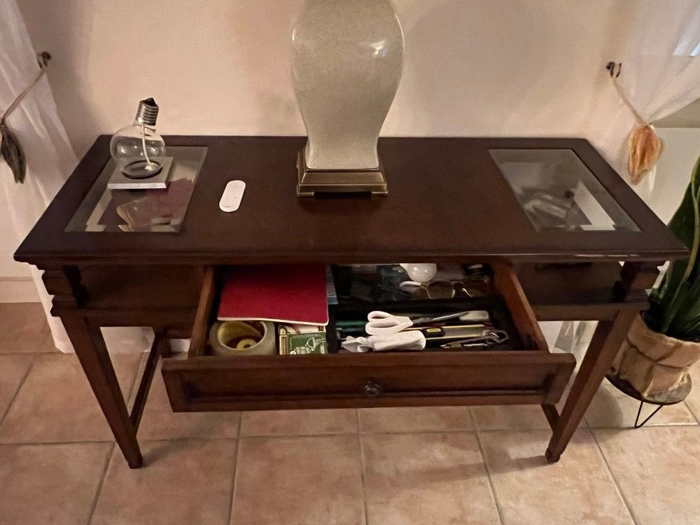 Console avec tiroir bois et placage Meubles