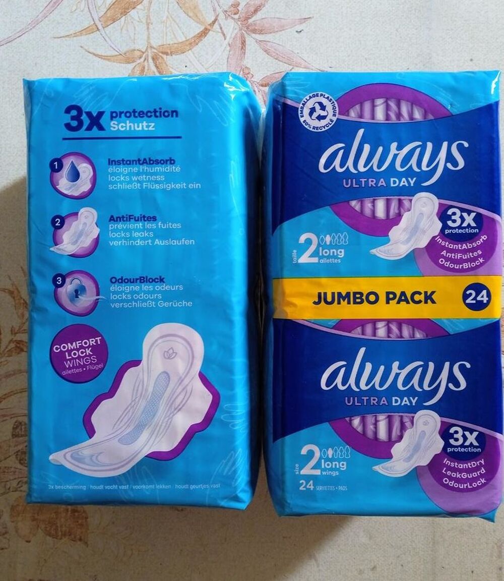 Always Ultra Day Long, protection hygi&eacute;nique NEUF
Vêtements