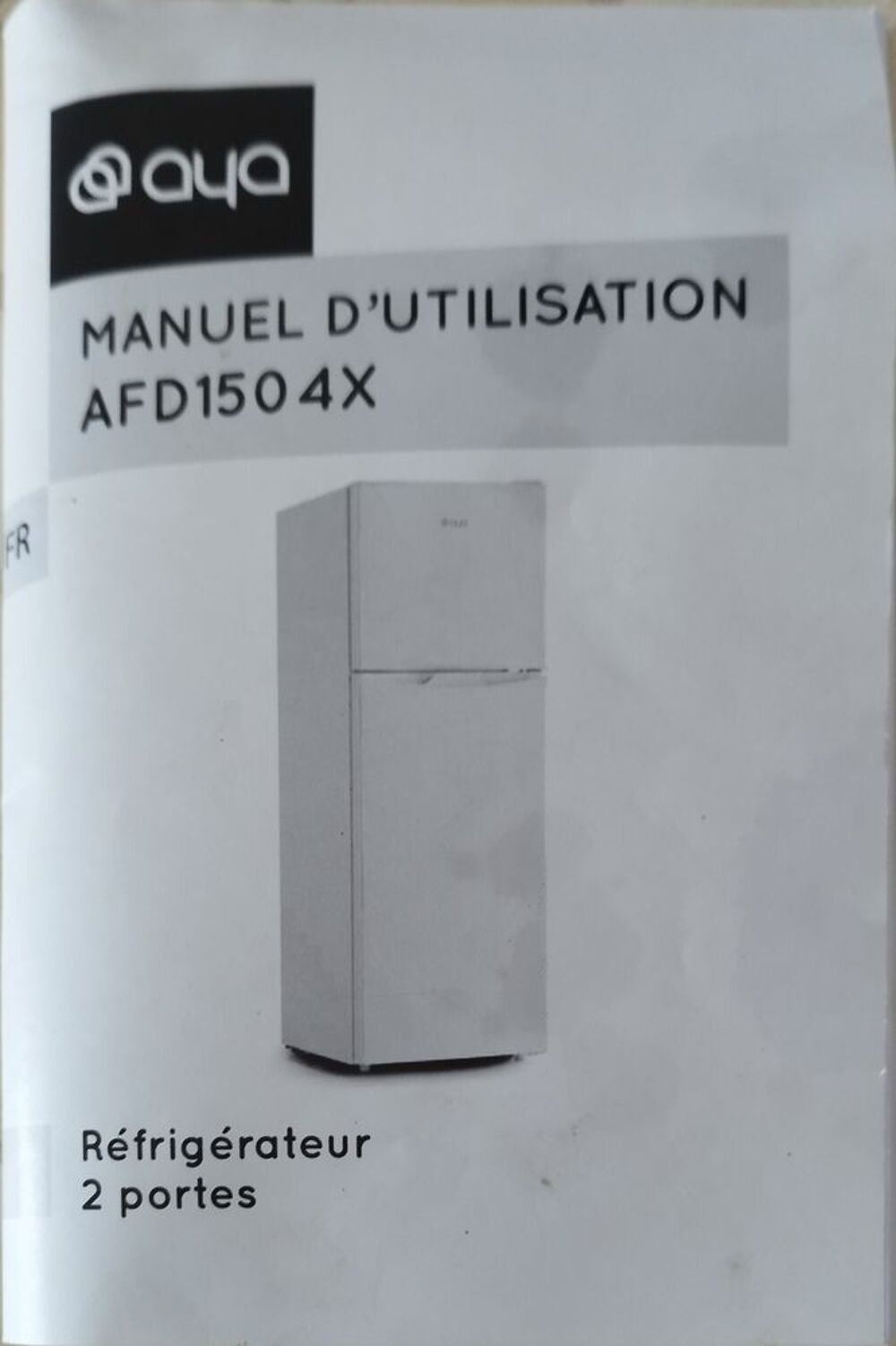 R&eacute;frig&eacute;rateur 2 portes gris 220-240V Electroménager