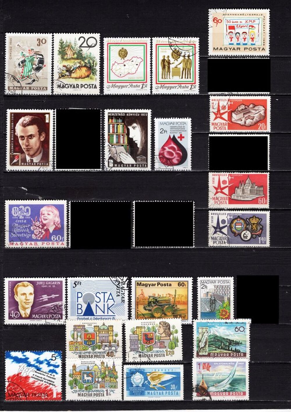 lot de 179 timbres de HONGRIE 