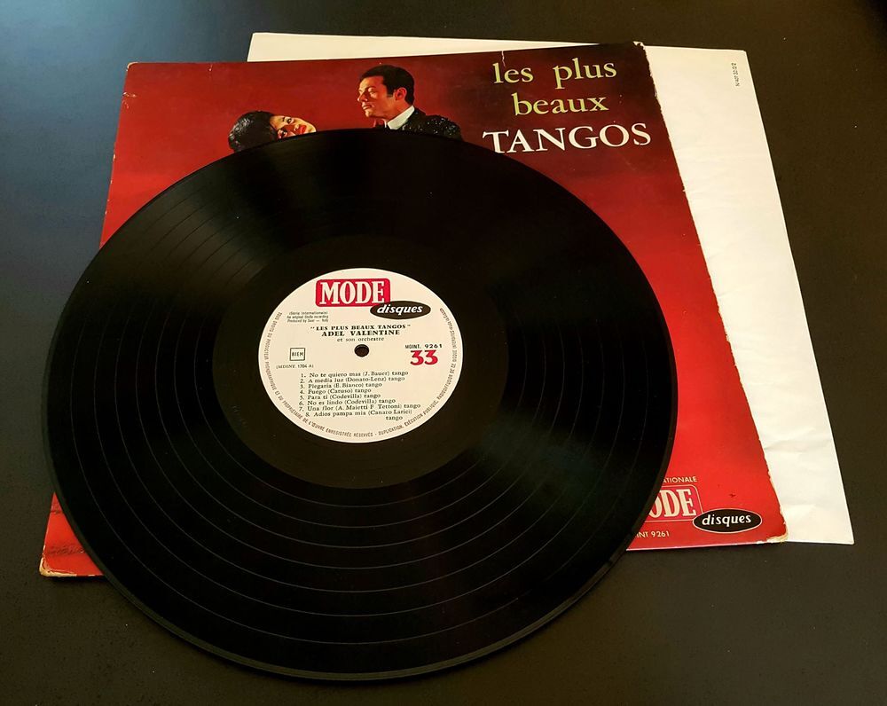 Vinyle 33T 1965, Les plus beaux Tangos, Adel Valentine CD et vinyles