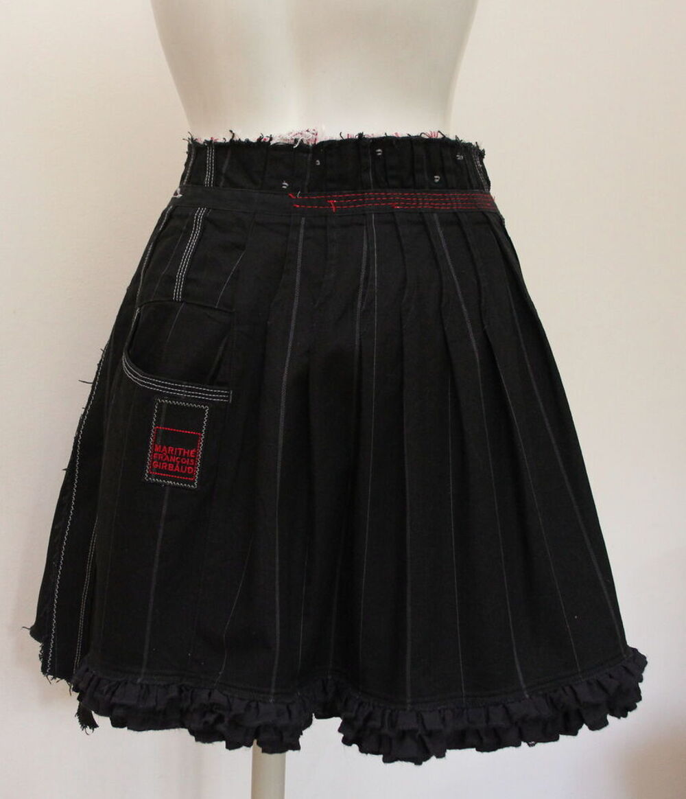 Jupe courte &agrave; plis MARITHE FRANCOIS GIRBAUD T.S Vêtements