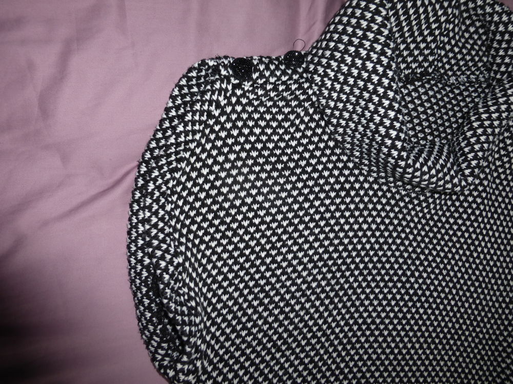 PULL MOUCHETE NOIR/BLANC - taille 40 Vêtements