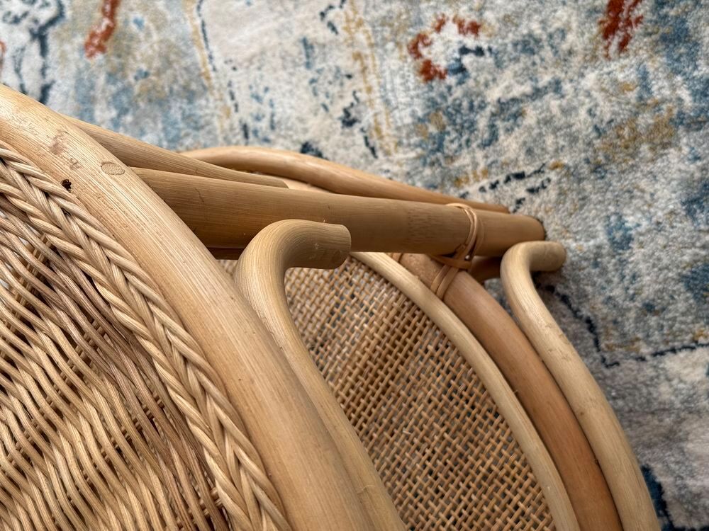 Table basse ronde en rotin Maisons du Monde ? Mod&egrave;le Dabali Meubles