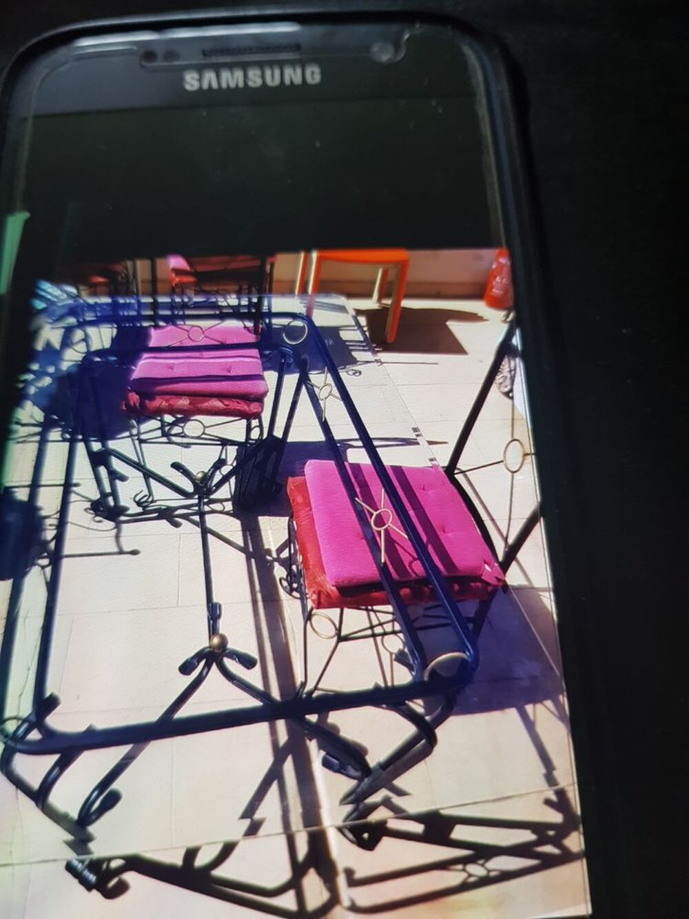 Table chaise fer forg&eacute; Consoles et jeux vidéos